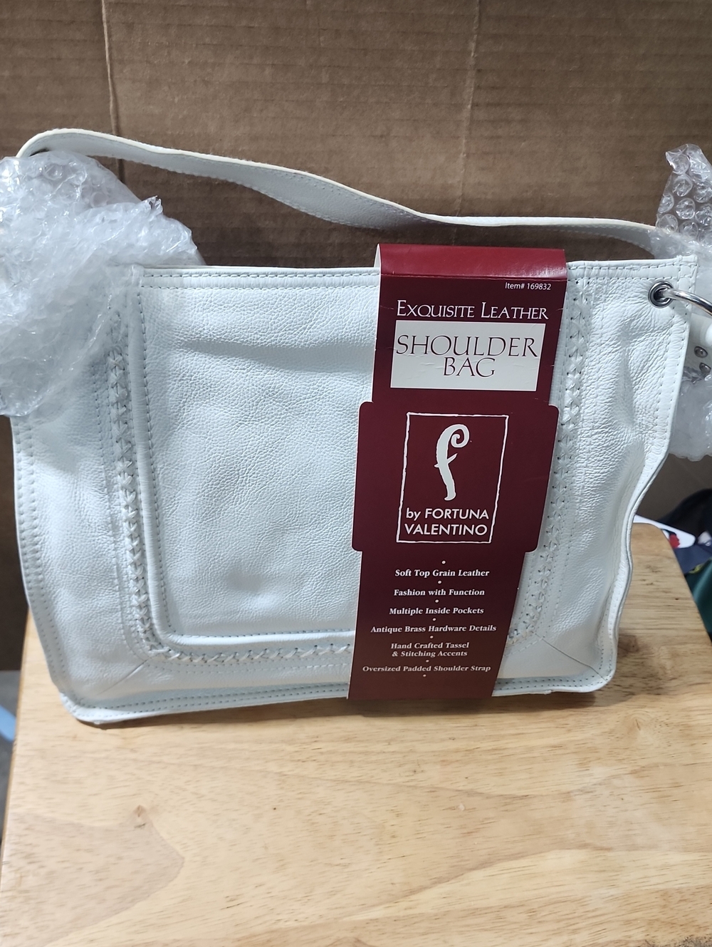 White Leather Shoulder Bag